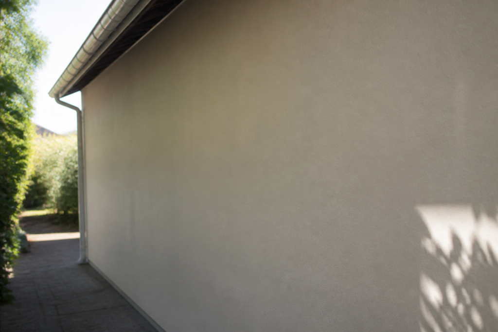 Mur repeint montrant uniformite et profondeur de peinture